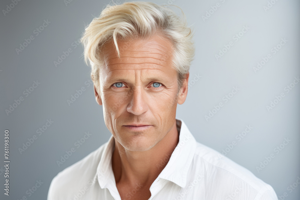 Portrait of a mature man with blond hair Portrait of a mature man with blond hair