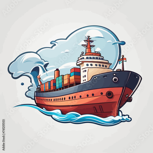 Ship Logo Cartoon Design Very Cool © GADUN
