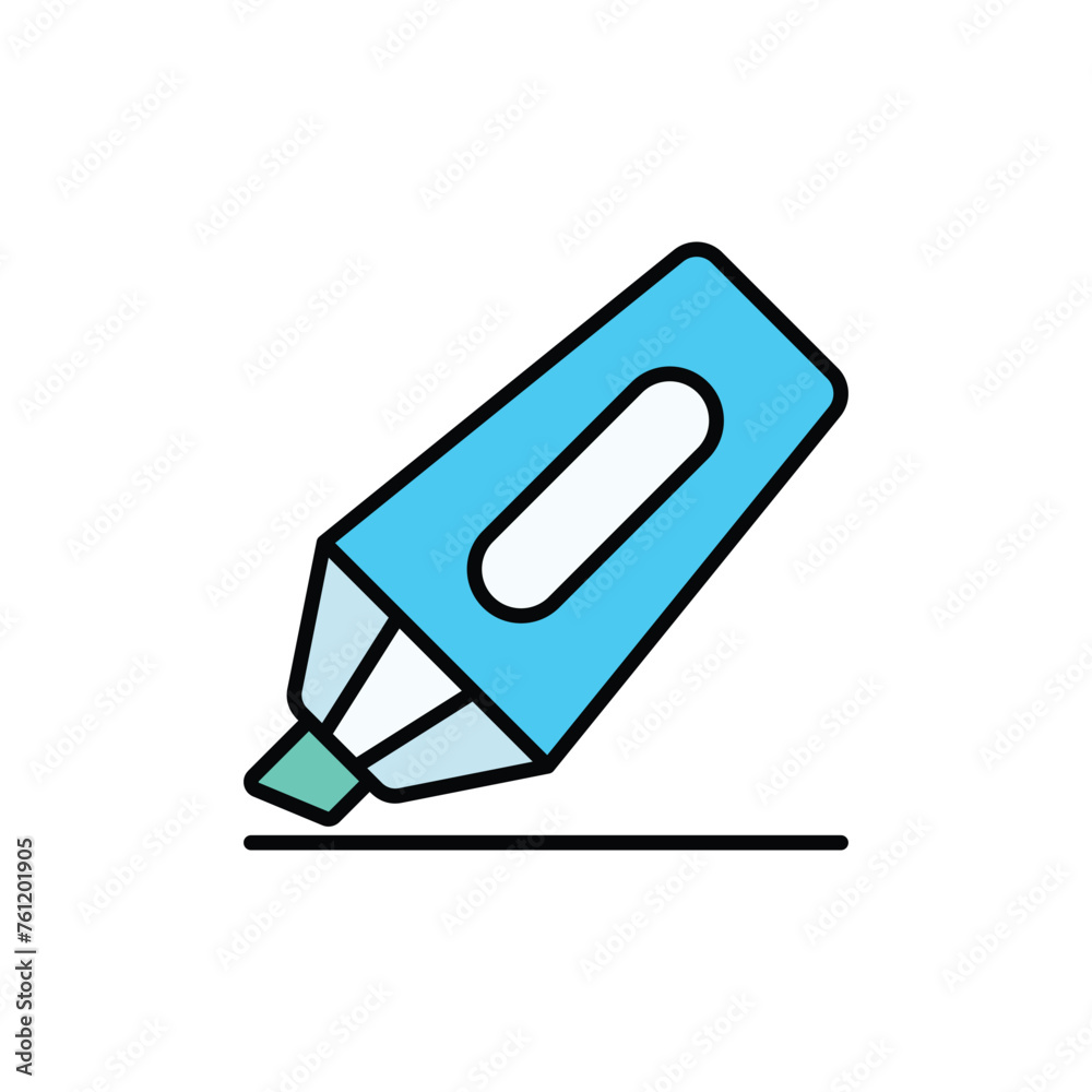 Highlighter icon design with white background stock illustration Highlighter icon design with white background stock illustration