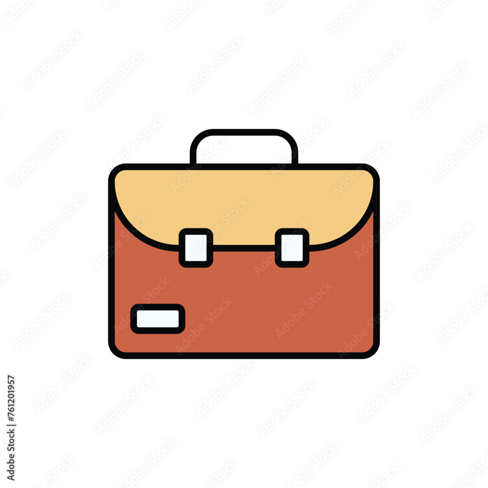 Briefcase icon design with white background stock illustration Briefcase icon design with white background stock illustration