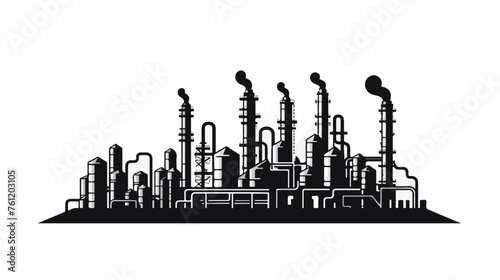 Oil refinery icon isolated sign symbol vector illustration