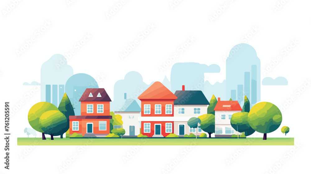 Real estate flat vector isolated on white background