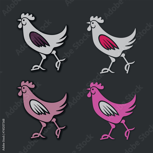 Chicken bird logo design 