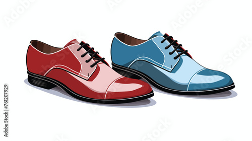 Shoes fashion flat sketch template sillouette icon