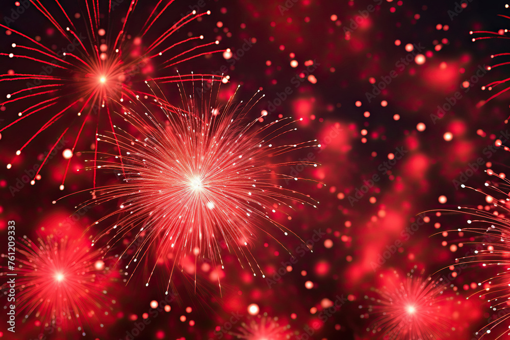 Generative ai on theme festive brightly fireworks on twilight background high in dark sky Generative ai on theme festive brightly fireworks on twilight background high in dark sky