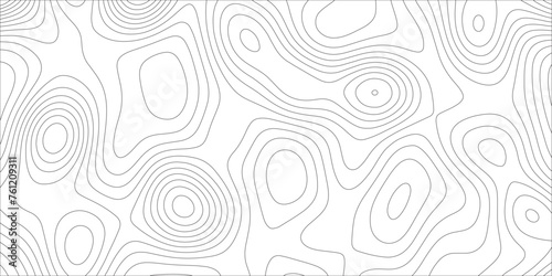 Ocean topographic line map with curvy wave isolines vector illustration. Abstract topographic contours map background, Vector contour topographic map. Cartography texture abstract banner use.