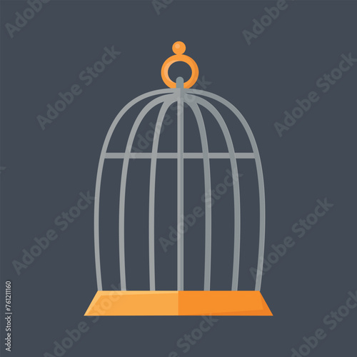 Bird cage icon clipart avatar isolated vector illustration