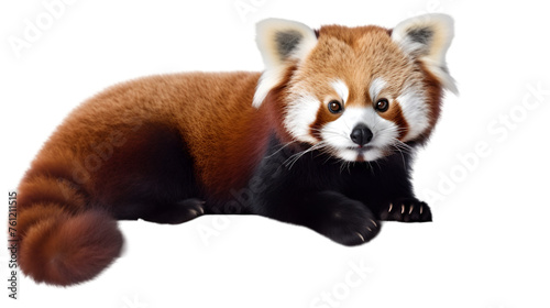 red panda isolated on white or transparent background. PNG