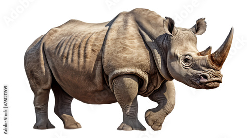 Rhino isolated on white background, PNG file