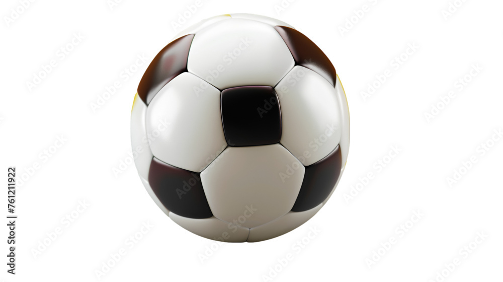 Naklejka premium Soccer Ball on white or transparent background, PNG file
