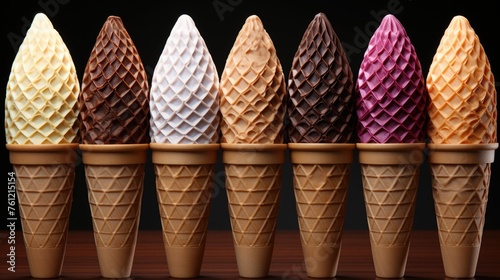 Multi-color Cone Ice-Cream