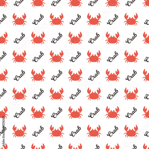 Playful Crab Conversations Ocean Whimsy Pattern