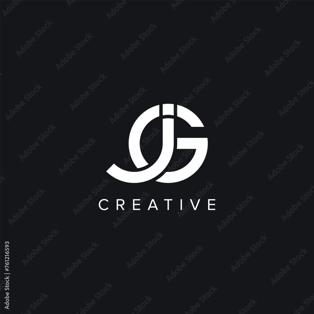 Alphabet Letters JG GJ Creative Logo Initial Based Monogram Icon Vector Template. Alphabet Letters JG GJ Creative Logo Initial Based Monogram Icon Vector Template.