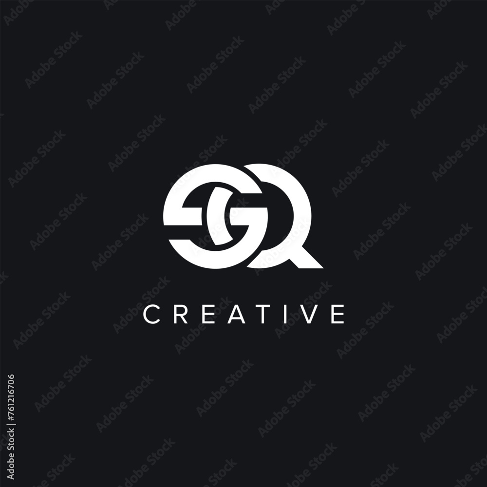 Alphabet Letters SQ QS Creative Logo Initial Based Monogram Icon Vector Template.