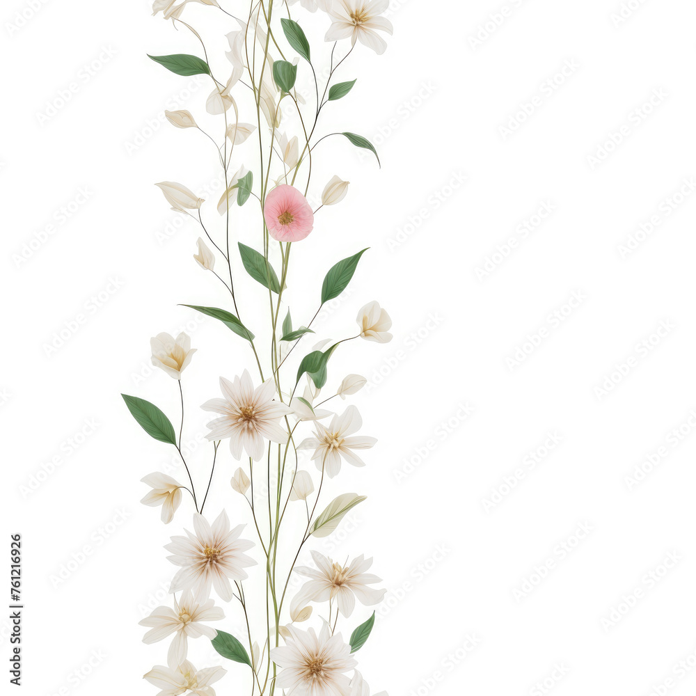 Flowers. Abstract seamless pattern. AI generated. Flowers. Abstract seamless pattern. AI generated.