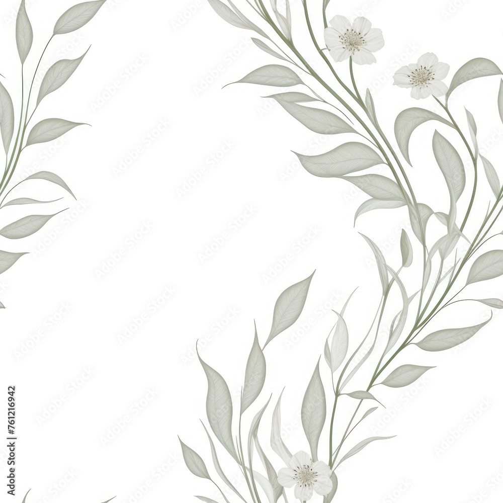 Flowers. Abstract seamless pattern. AI generated. Flowers. Abstract seamless pattern. AI generated.