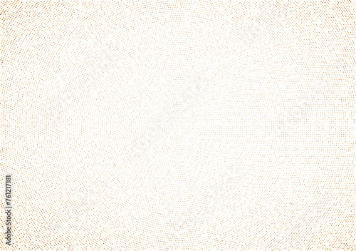 Vector circular halftone pattern with cool vintage brown and gold colored dots. Subtle pop art texture grunge effect.