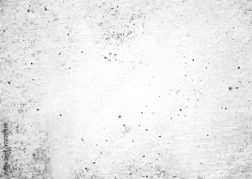 Grunge halftone vector background with rough texture. Abstract black and white concrete pattern grungy, aged effect. Subtle grainy element minimalist backdrop.