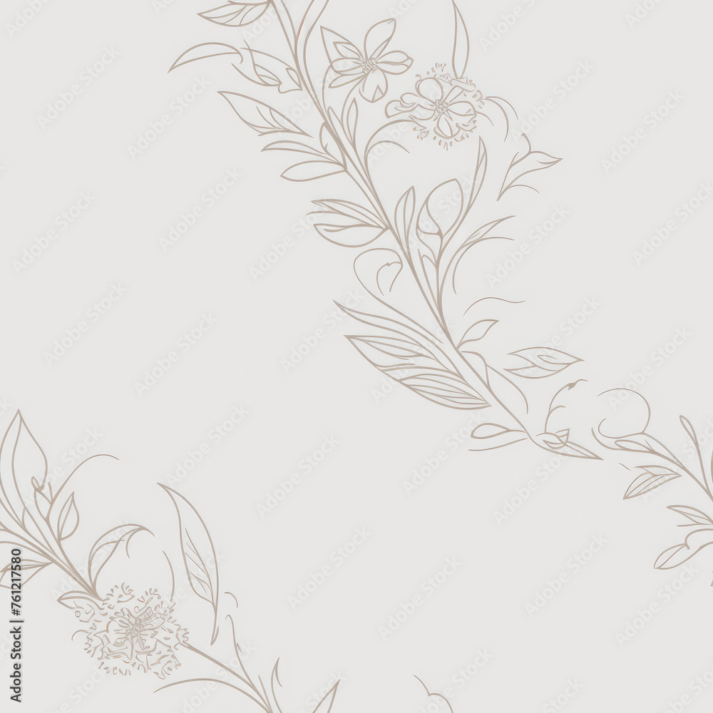 Flowers. Abstract seamless pattern. AI generated.