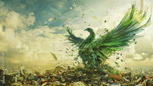 A vibrant digital artwork d...