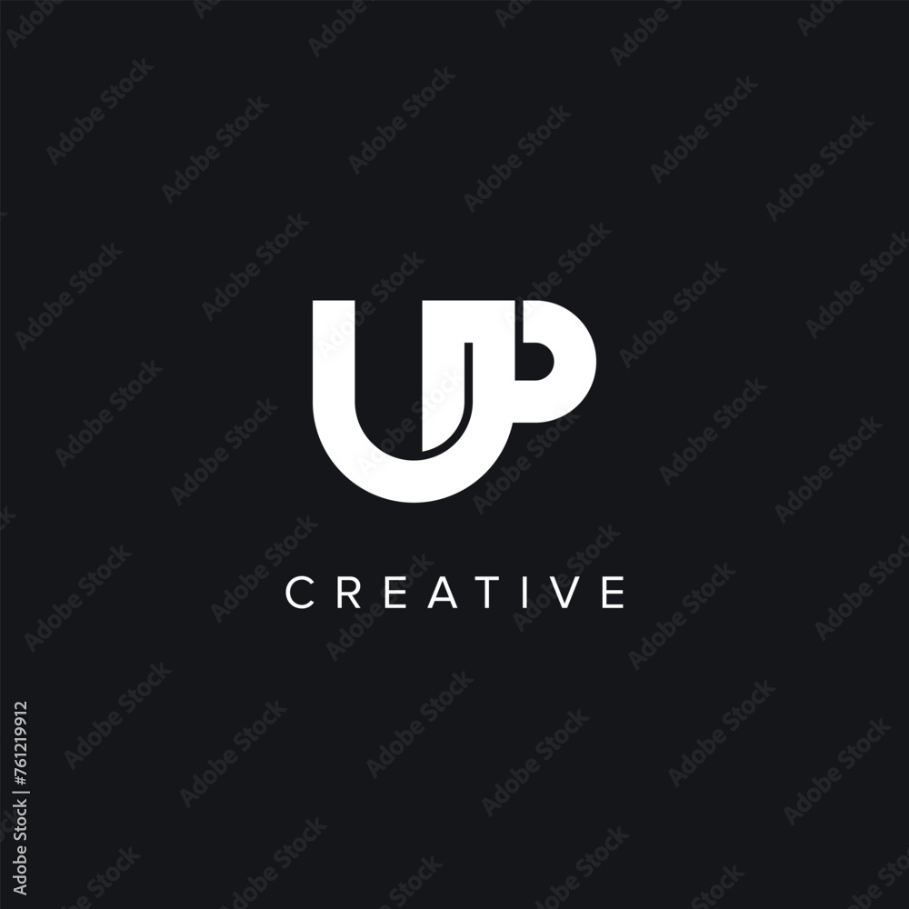Alphabet Letters UP PU Creative Logo Initial Based Monogram Icon Vector symbol. Alphabet Letters UP PU Creative Logo Initial Based Monogram Icon Vector symbol.