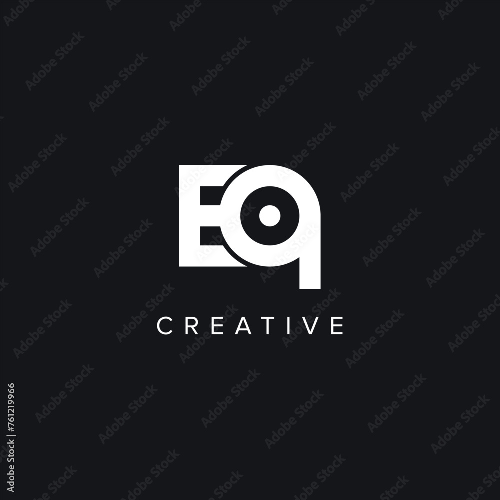 Alphabet Letters EQ QE Creative Logo Initial Based Monogram Icon Vector symbol. Alphabet Letters EQ QE Creative Logo Initial Based Monogram Icon Vector symbol.
