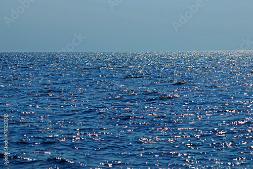 Detail of the wave on the sea photo