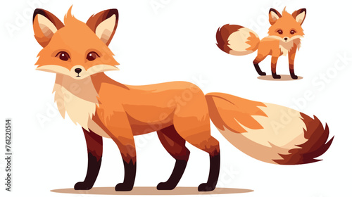 Fox isolated flat vector © Noman