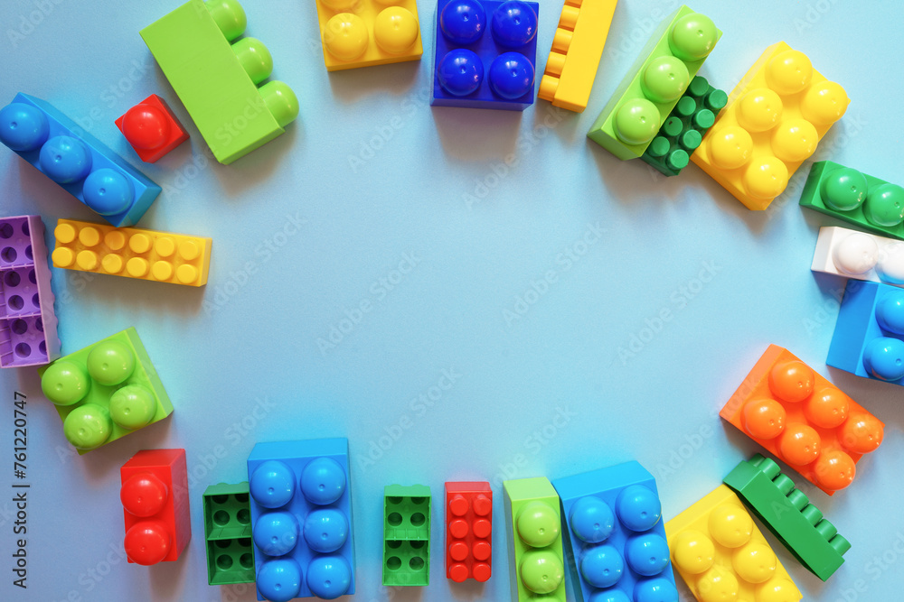 Obraz na plátně Frame of toy blocks
