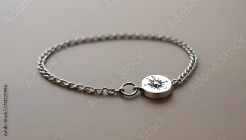 A Minimalist Chain Bracelet With A Small Engraved