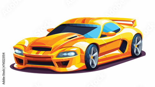 Bright cartoon gaming car in the style of flat. © RedFish