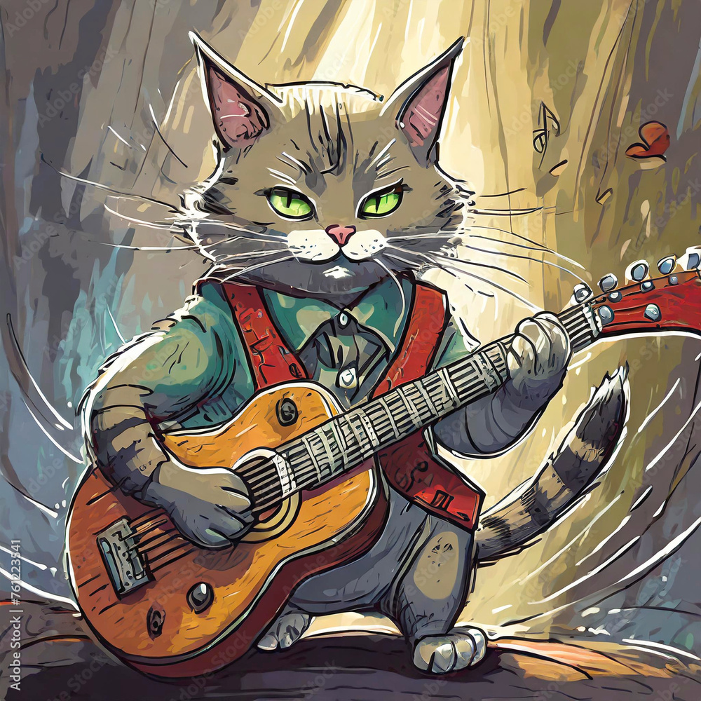 기타치는 고양이