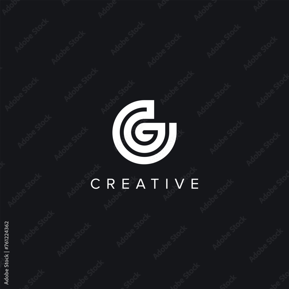 Abstract Letters CG GC Creative Logo Initial Based Monogram Icon Vector symbol. Abstract Letters CG GC Creative Logo Initial Based Monogram Icon Vector symbol.