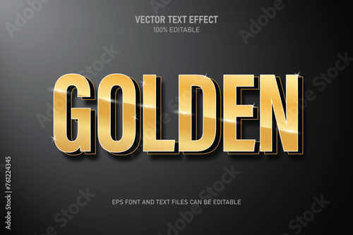 Golden editable text effect trending style modern