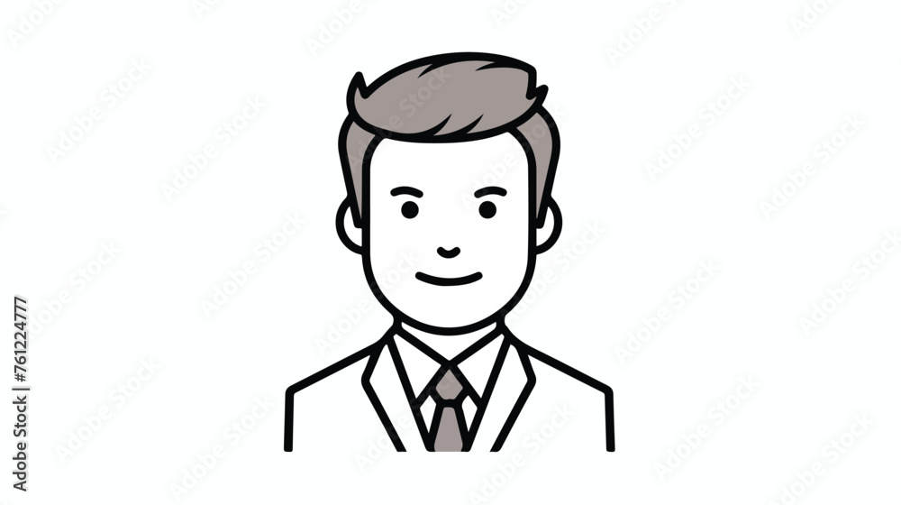 Businessman avatar line icon vector illustration design