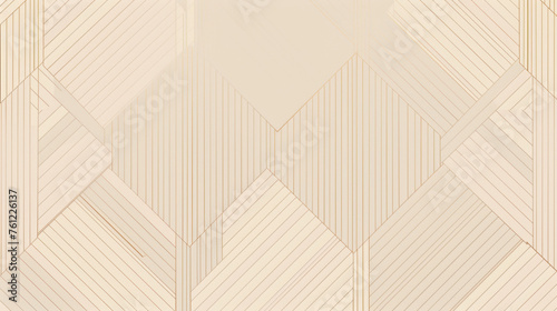 Beige wallpaper adorned with a mesmerizing geometric design, showcasing intricate patterns and shapes in a subtle yet sophisticated manner. Banner. Copy space © stateronz