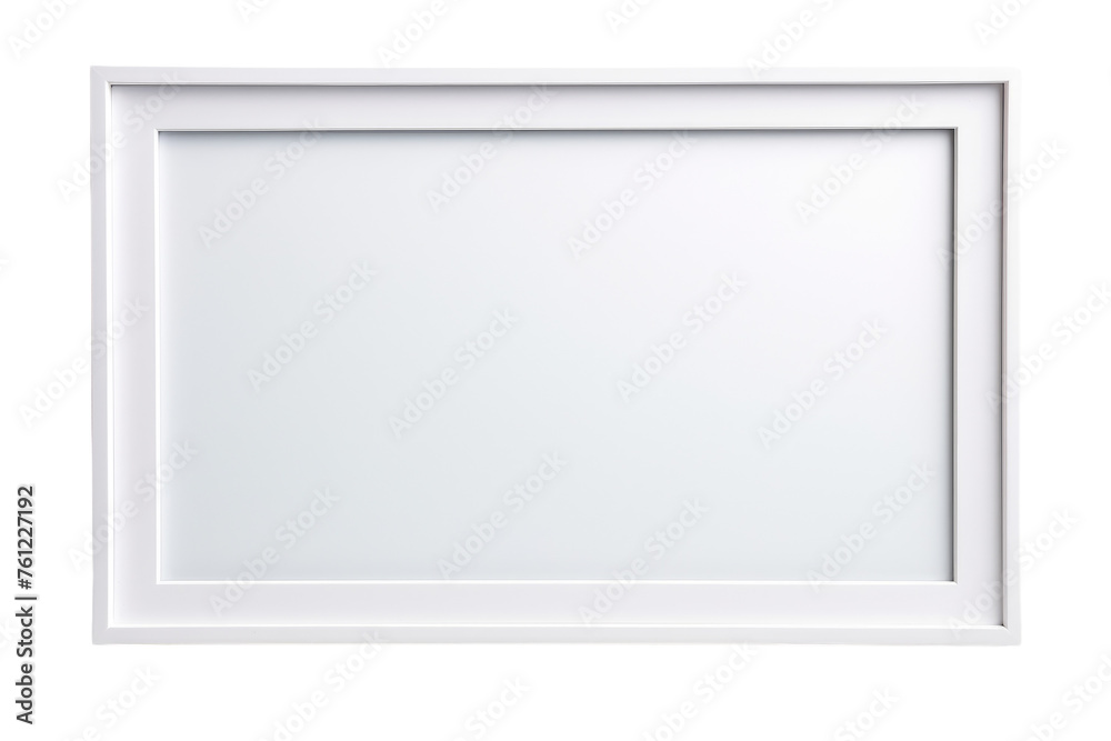 White Frame on White Wall. On a White or Clear Surface PNG Transparent Background. White Frame on White Wall. On a White or Clear Surface PNG Transparent Background.