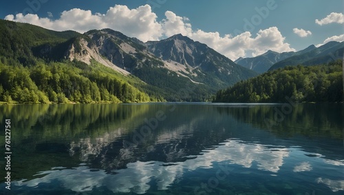 Mountain and Lake Views in Spring and Summer © ART Forge