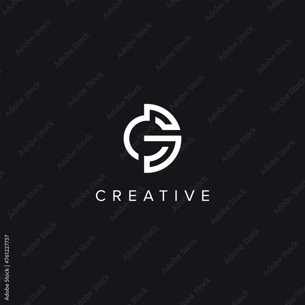 Abstract Letters CG GC Creative Logo Initial Based Monogram Icon Vector symbol Abstract Letters CG GC Creative Logo Initial Based Monogram Icon Vector symbol