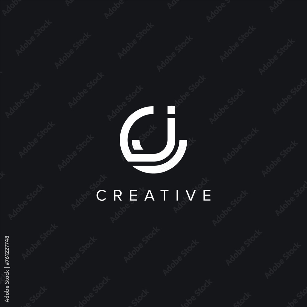 Abstract Letters CJ JC Creative Logo Initial Based Monogram Icon Vector symbol. Abstract Letters CJ JC Creative Logo Initial Based Monogram Icon Vector symbol.