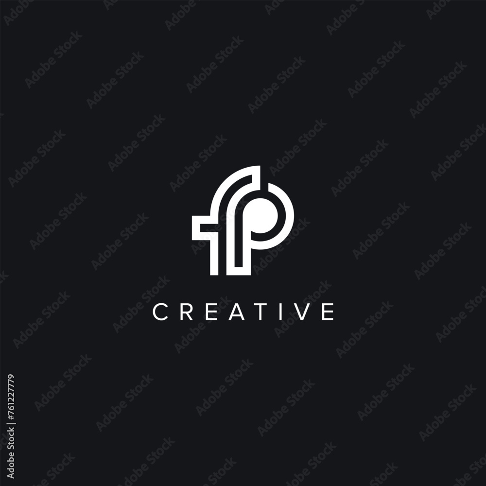 Abstract Letters FP PF Creative Logo Initial Based Monogram Icon Vector symbol. Abstract Letters FP PF Creative Logo Initial Based Monogram Icon Vector symbol.
