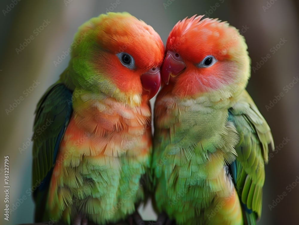 Love Birds Close Up Love Birds Close Up