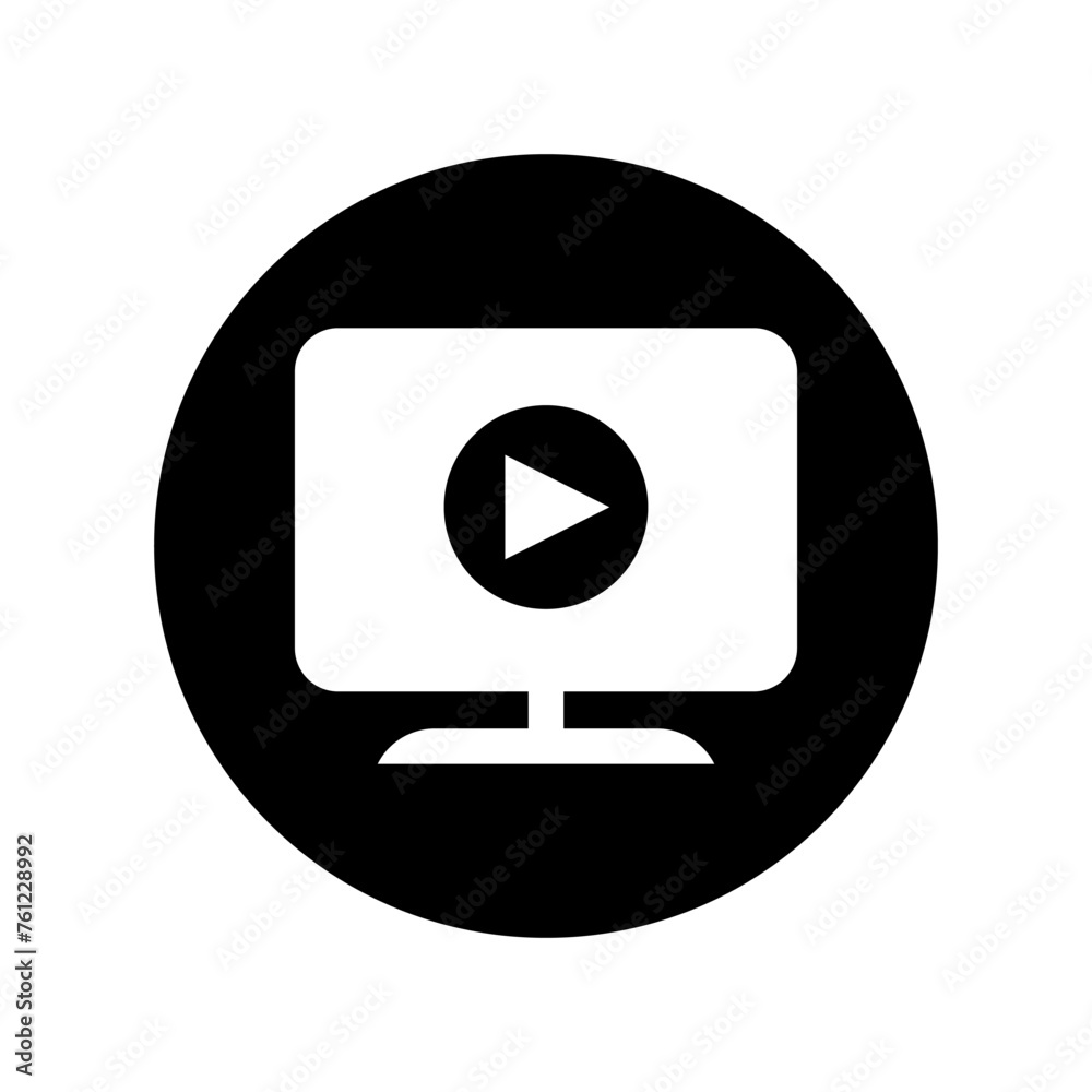 Play video icon vector. Media player illustration sign. Video symbol. Play logo. Play video icon vector. Media player illustration sign. Video symbol. Play logo.
