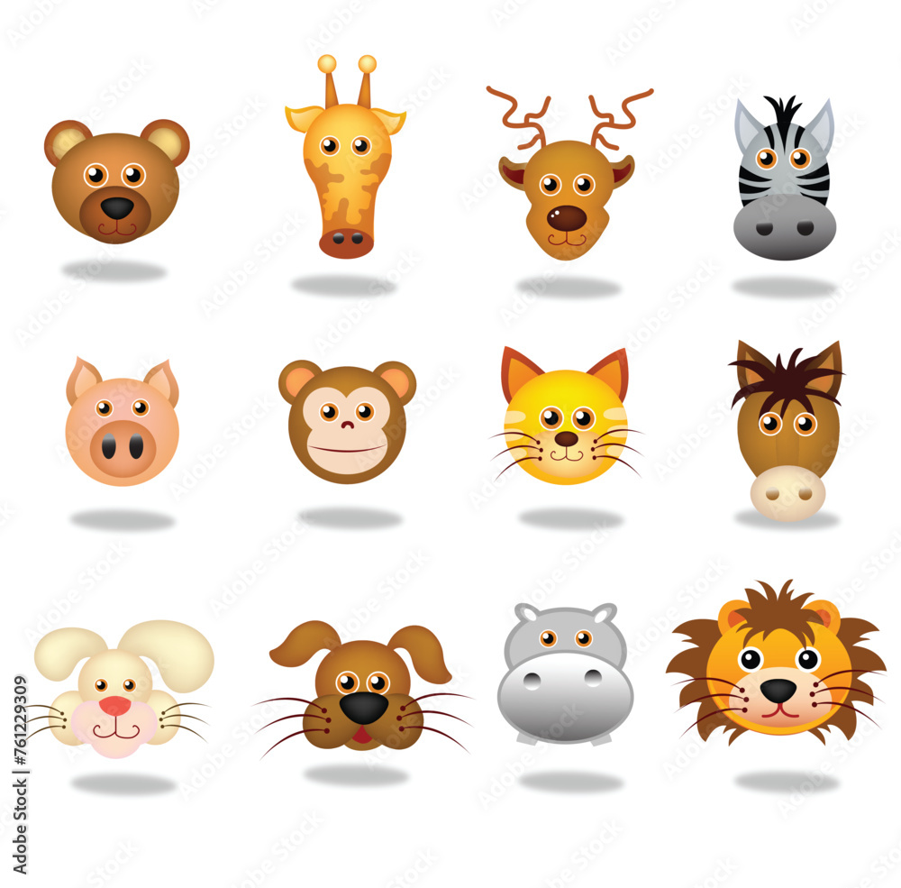 Fototapeta premium Print 8-3-67 all emoji animal_02