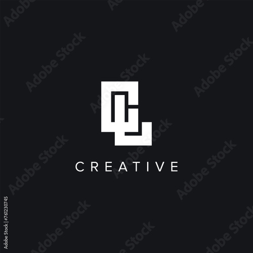 Alphabet Letters CL LC Creative Logo Initial Based Monogram Icon Vector Element.