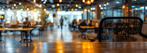 Blurred Business Office: Casual Attire and Bokeh Background Captured in Creative Imagery