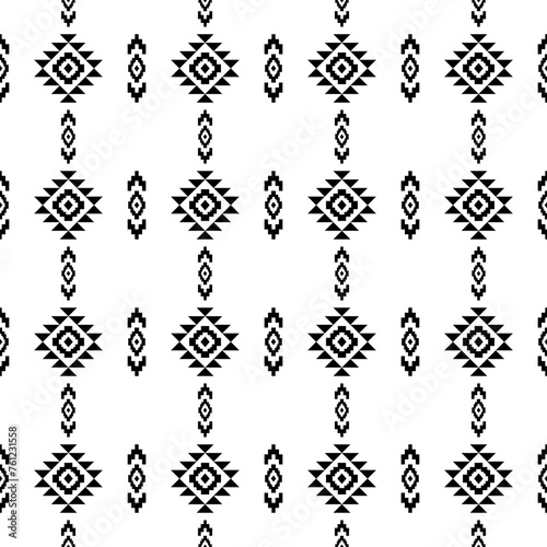 Seamless Native pattern american tribal indian ornament pattern geometric ethnic textile texture tribal aztec pattern navajo mexican fabric seamless Vector decoration fashion