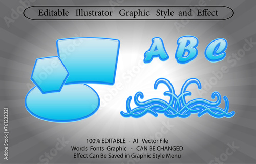 Editable Illustrator Graphic Style and Effects photo