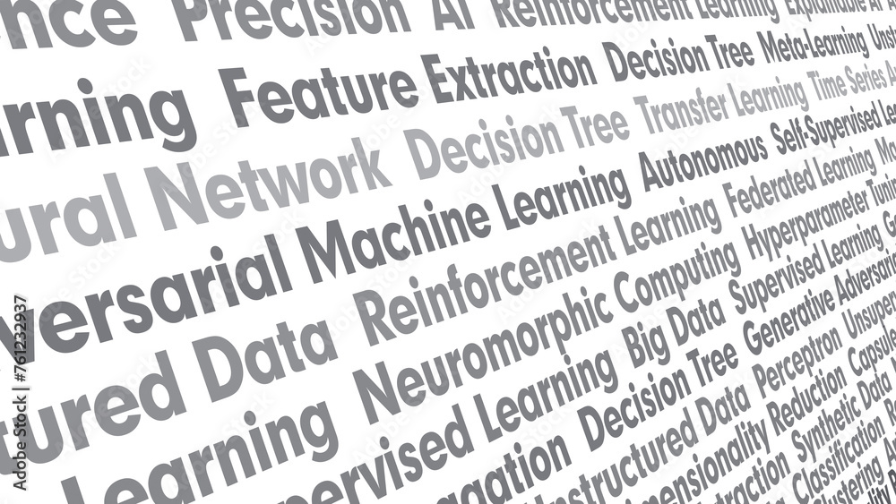 Ai texts on white background showcase innovation, autonomy, and machine learning in future of artificial intelligence Ai texts on white background showcase innovation, autonomy, and machine learning in future of artificial intelligence