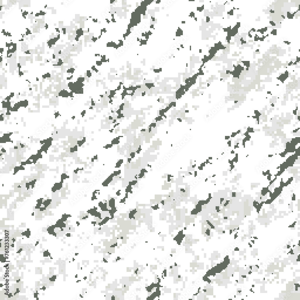 Obraz premium Military flecktarn camouflage illustration seamless pattern white grey winter camo square texture banner illustration wallpaper